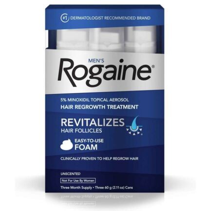 Men's Rogaine 5% Minoxidil Foam for Hair Loss and Hair Regrowth, Topical Treatment for Thinning Hair, 3-Month Supply,2.11 Ounce (Pack of 3)