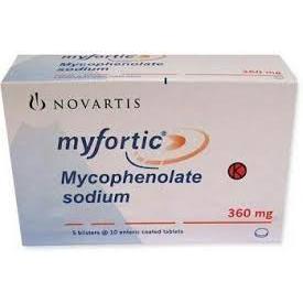 Myfortic tablet 360 mg 120's