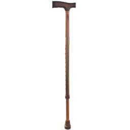 copper and brown Medical Walking Stick for old / senior persons