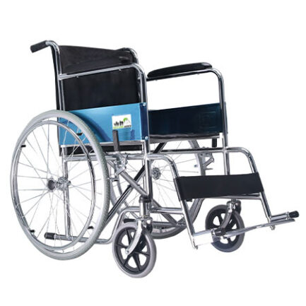 Steel wheelchair for handicaps