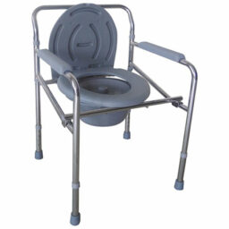 Adjustable height wheelchair with silver frame