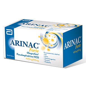 Arinac Forte Tab 400mg/60mg 10x10s