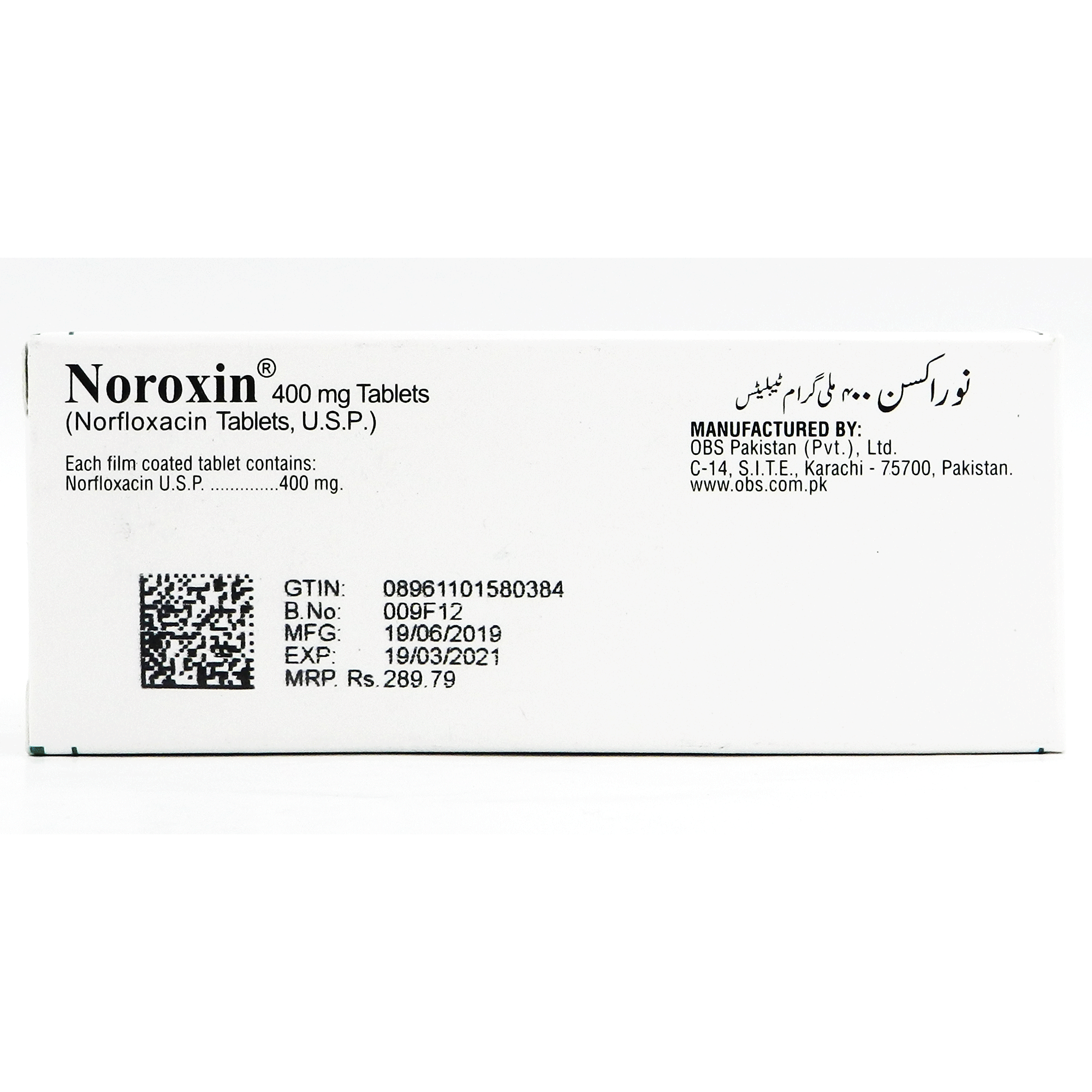 Noroxin Tablet 400 Mg 14 S Price In Pakistan Medicalstore Com Pk
