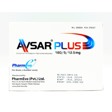 Avsar Plus Tab 160mg/5mg/12.5mg 28s