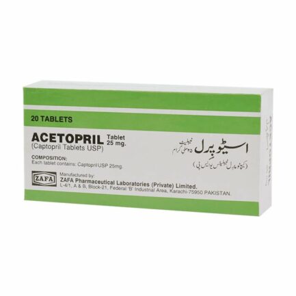 Acetopril tablet 25 mg 20's
