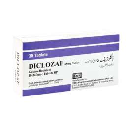 Diclozaf tablet 25 mg 3x10's