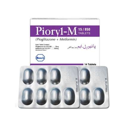 Pioryl M tablet 15/850 mg 14's
