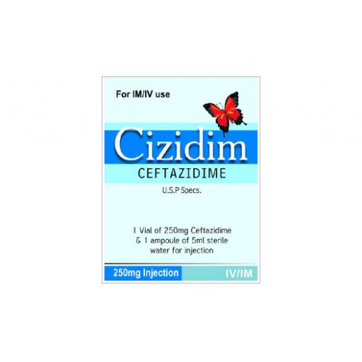 Cizidim Injection 250 mg 1 Vial