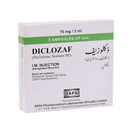 Diclozaf Injection 75 mg/3 mL 5 Ampx3 mL