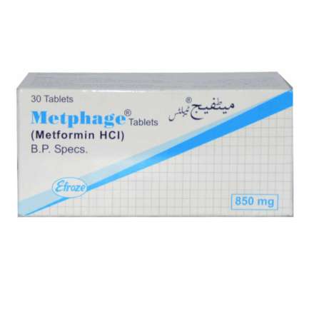 Metphage tablet 850 mg 30's