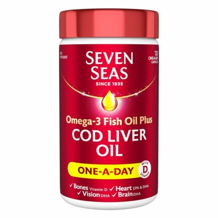 Seven seas omega 3 fish oil plus cod liver oil one a day 120 capsules