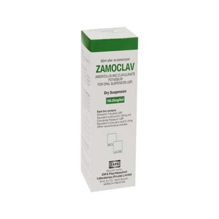 Zamoclav suspension 156.25 mg 60 mL