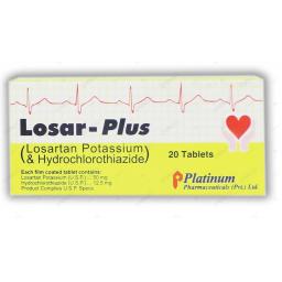 Losar Plus tablet 50/12.5 mg 2x10's