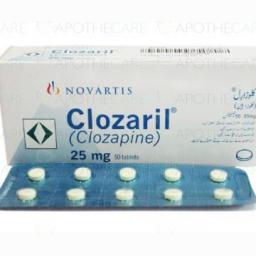 Clozaril tablet 25 mg 5x10's