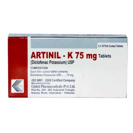 Artinil-K tablet 75 mg 2x10's