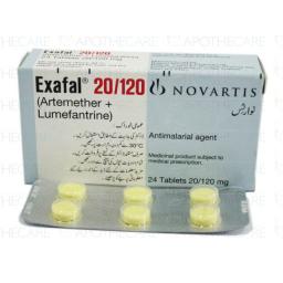 Exafal tablet 20/120 mg 3x8's
