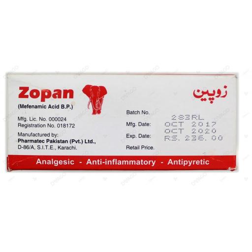 Zopan tablet 250 mg 100's
