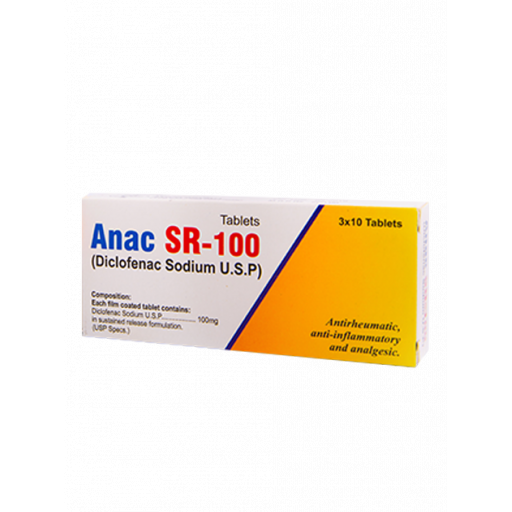 Anac tablet SR 100 mg 30's