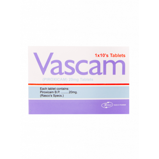 Vascam tablet 20 mg 10's