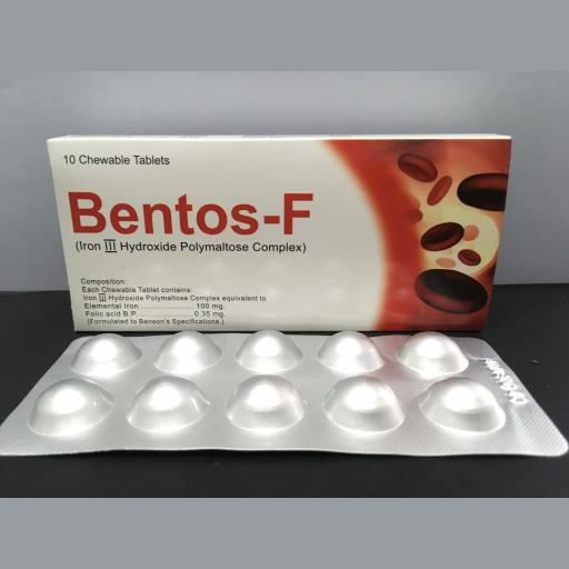 BENTOS-F CHEWABLE 100mg Tablet 1x10s