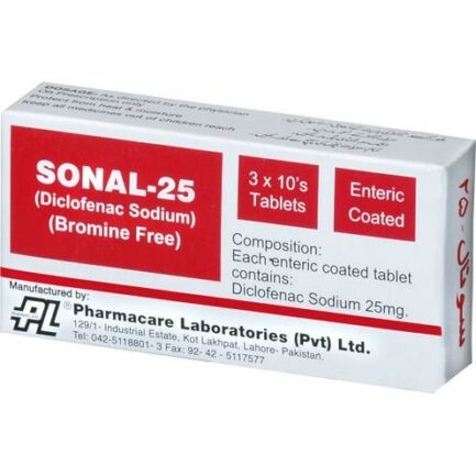 Sonal tablet 25 mg 3x10's