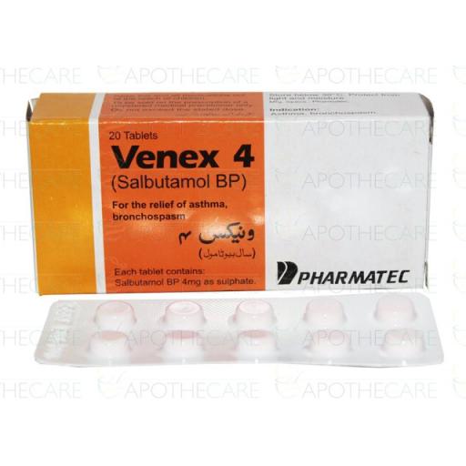 Venex tablet 4 mg 20's