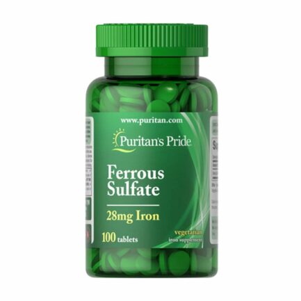 Puritans Pride Ferrous Sulfate (Iron) 28 mg, 100CT